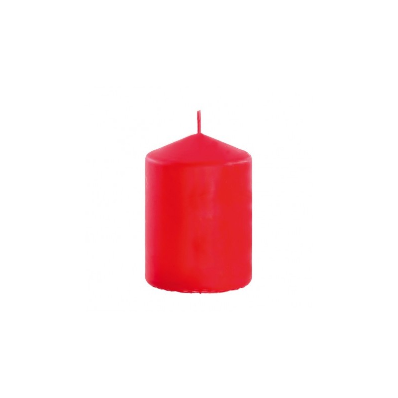 BOUGIE CYLINDRIQUE ROUGE 6 CM X 10 CM