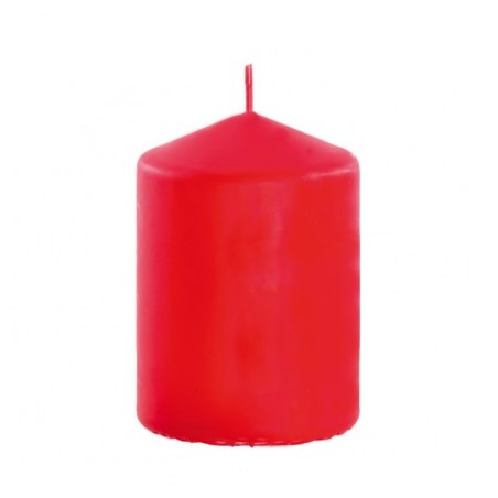 BOUGIE CYLINDRIQUE ROUGE 6 CM X 10 CM