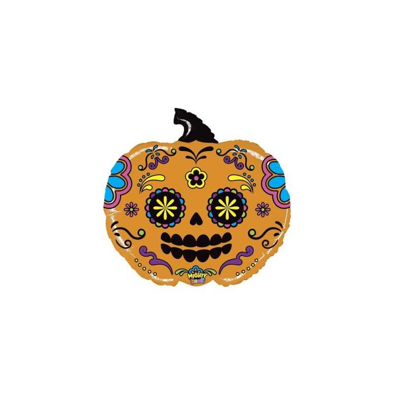 BALLON METALLIQUE HALLOWEEN CITROUILLE COLORE 71 CM