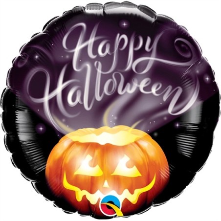 BALLON METALLIQUE HALLOWEEN CITROUILLE 46 CM 