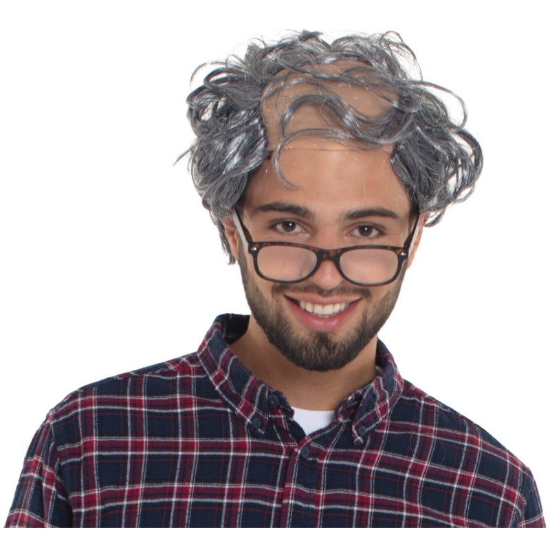 PERRUQUE CRANE CHAUVE CHEVEUX GRIS GRAND PERE PERRUQUE CRANE CHAUVE CHEVEUX GRIS GRAND PERE