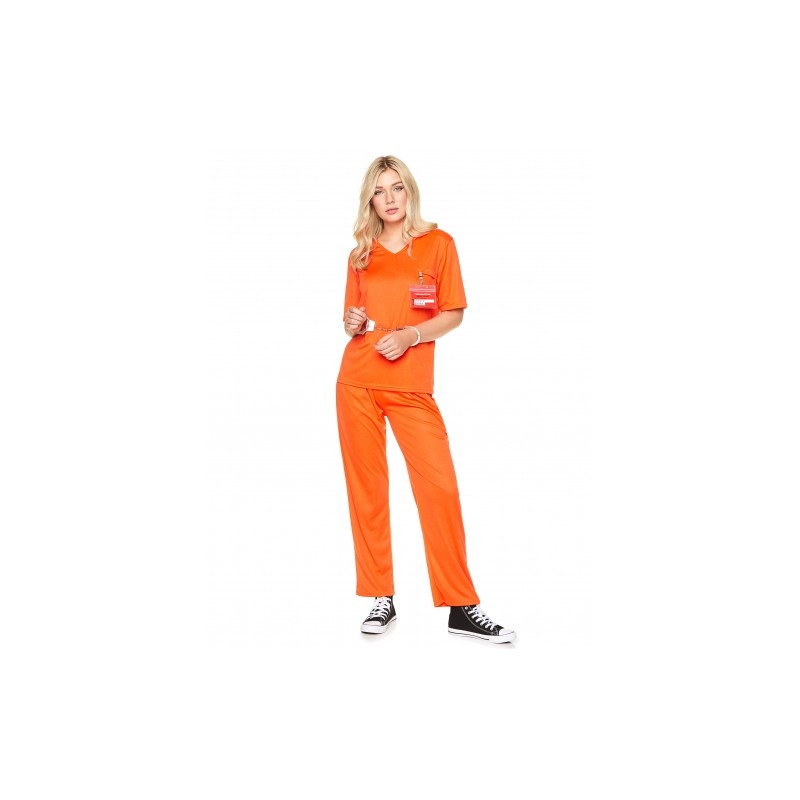 DEGUISEMENT PRISONNIER(E) ORANGE TAILLE XS