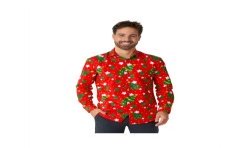 CHEMISE DE NOEL ADULTE ROUGE ETOILE ET SAPIN TAILLE M