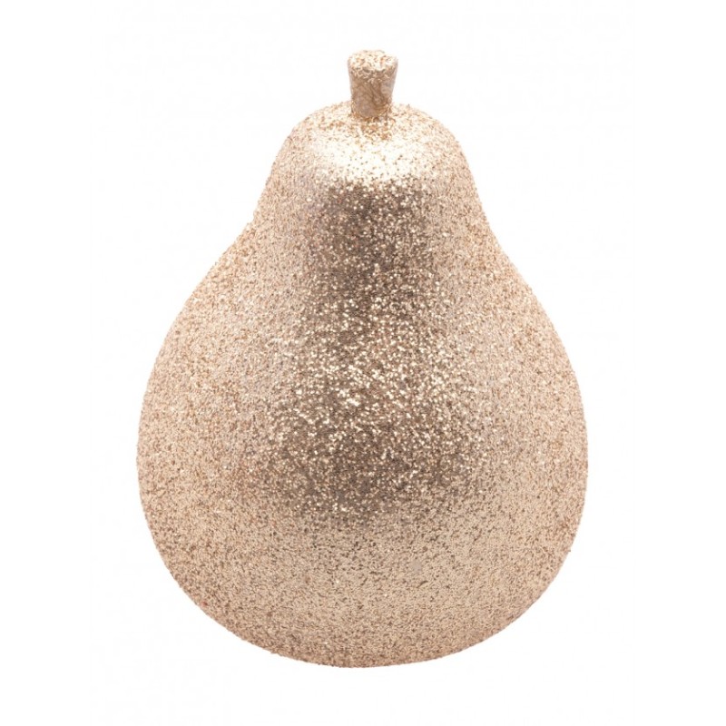 POIRE DE NOEL OR PAILLETTE DIA 5.5 CM X 8,5 CM DE HAUT