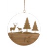 ANNEAU METAL BOIS DEERS MAJESTIC A SUSPENDRE AV LIEN JUTE 45 CM X 48,5 CM