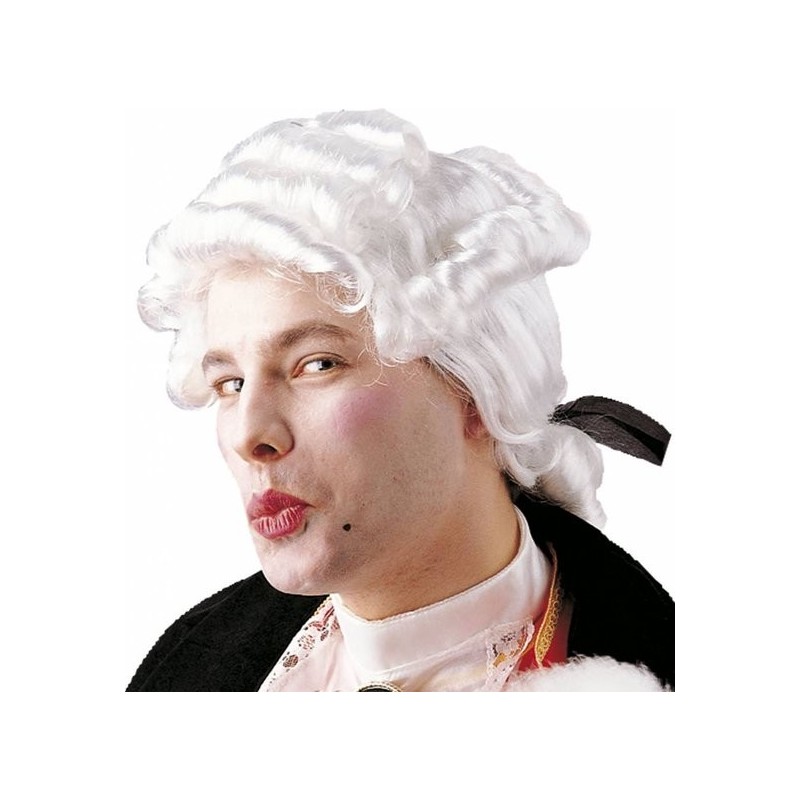 PERRUQUE HOMME CASANOVA MARQUIS QUEUE DE CHEVAL BLANCHE PERRUQUE HOMME CASANOVA MARQUIS QUEUE DE CHEVAL BLANCHE