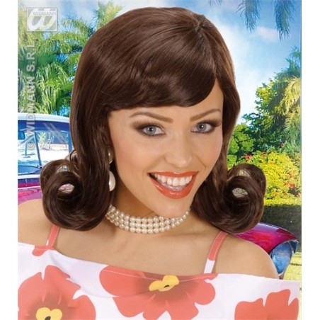 PERRUQUE BRUNE ANNEE  50'S FLIP 