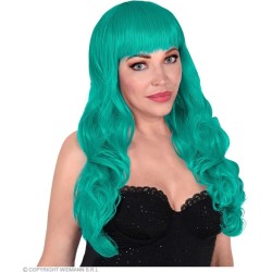 PERRUQUE BELLA LONGUE CHEVEUX ONDULES TURQUOISE