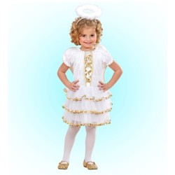 DEGUISEMENT ENFANT ANGE BLANC ET OR JUPON FROU FROU TAILLE 3/4 ANS