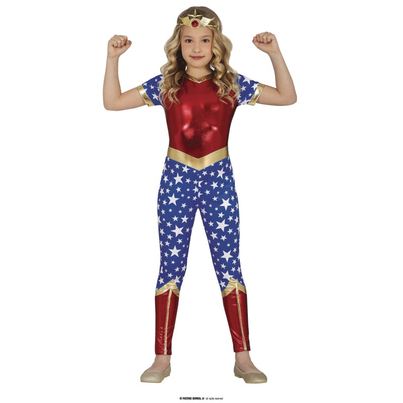 DEGUISEMENT ENFANT SUPER HEROS FILLE TAILLE 5-6 ANS 