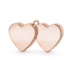 POID A BALLON DOUBLE COEUR ROSE GOLD 