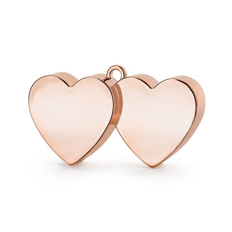 POID A BALLON DOUBLE COEUR ROSE GOLD  POID A BALLON DOUBLE COEUR ROSE GOLD