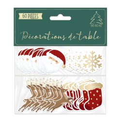 60 CONFETTIS DECORATIONS DE TABLE THEME NOEL