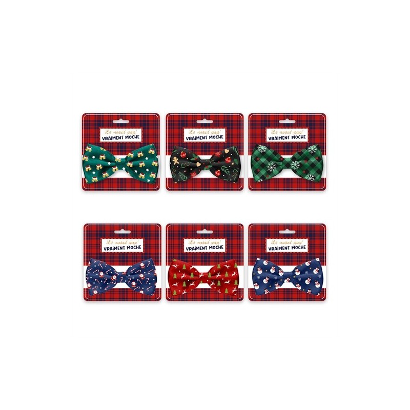 NOEUD PAPILLON NOEL AVEC DIFFERENTS MOTIFS