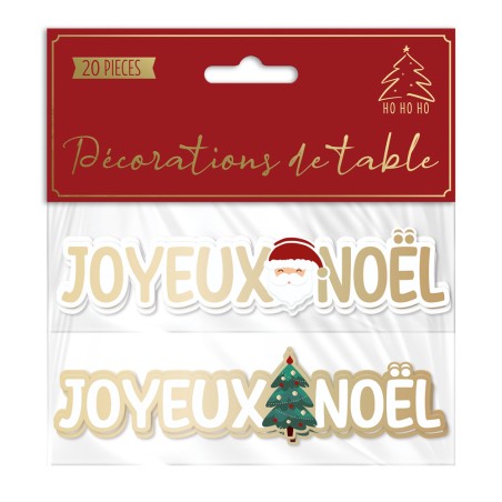 DECORATION DE TABLE CONFETTIS JOYEUX NOEL 20 PIECES