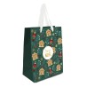 SAC CADEAU GM JOYEUX NOEL SUR FOND VERT