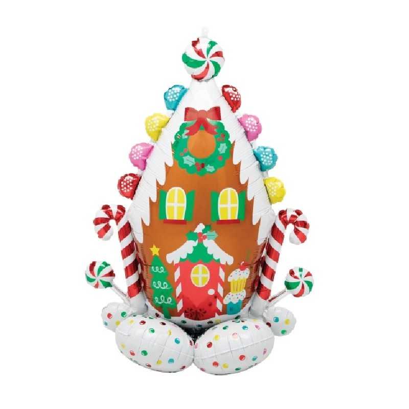 BALLON METALLIQUE AIRLONZ MAISON PAIN D'EPICE 129 CM 