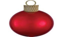 BALLON METALLIQUE BOULE DE NOEL ORBZ XL ROUGE 38 X 50 CM 