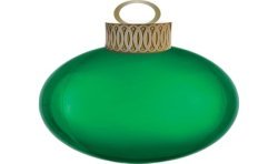 BALLON METALLIQUE BOULE DE NOEL ORBZ XL VERT 38 X 50 CM 
