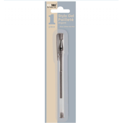 STYLO GEL PAILLETE ARGENT