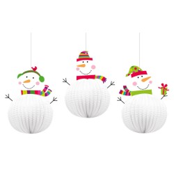 DECORATION DE NOEL BONHOMME DE NEIGE 20.3 CM 