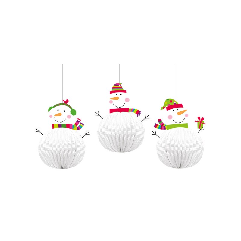 DECORATION DE NOEL BONHOMME DE NEIGE 20.3 CM 