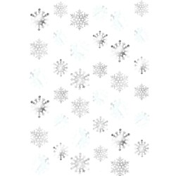 DECORATION GUIRLANDE FLOCON DE NEIGES ARGENT ET BLEU 2.13 M 