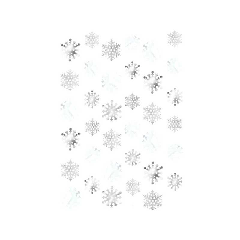 DECORATION GUIRLANDE FLOCON DE NEIGES ARGENT ET BLEU 2.13 M 