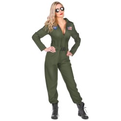 DEGUISEMENT FEMME PILOTE D'AVION TAILLE S 