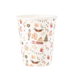 8 GOBELETS NOEL GOURMAND THEME NOEL 255 ML