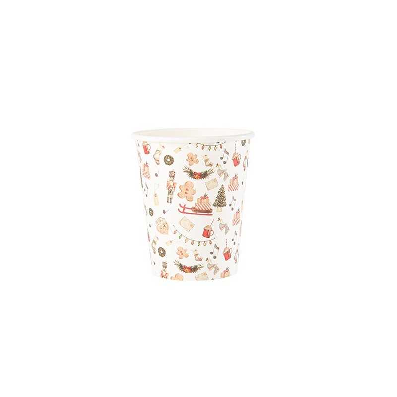 8 GOBELETS NOEL GOURMAND THEME NOEL 255 ML