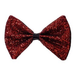 NOEUD PAPILLON ROUGE BRILLANT