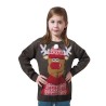 PULL DE NOEL ENFANT RENNE DE NOEL TAILLE 5-6 ANS