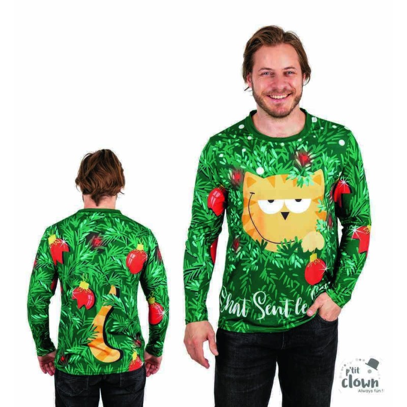 DEGUISEMENT PULL DE NOEL CHAT TAILLE L-XL DEGUISEMENT PULL DE NOEL CHAT TAILLE L-XL
