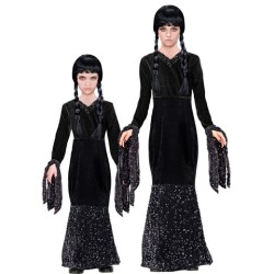 DEGUISEMENT FILLE PRINCESSE NOIR (MORTICIA ) TAILLE 158 