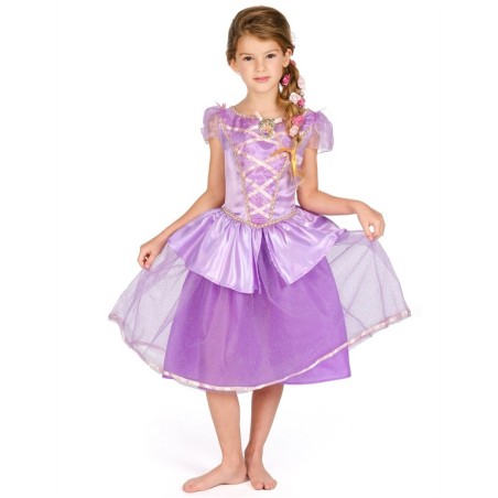 DEGUISEMENT FILLE PRINCESSE RAIPONCE DE LUXE TAILLE 7-8 ANS 