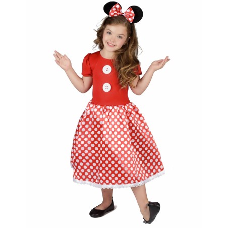 DEGUISEMENT SOURIS FILLE MINNIE ROUGE TAILLE 7-8 ANS 