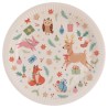 16 ASSIETTES SAPIN ET ANIMAUX DE LA FORET THEME NOEL 23 CM