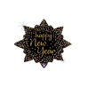 BALLON METALLIQUE HAPPY NEW YEAR 74CM GLITTER HOLOGRAPHIC 