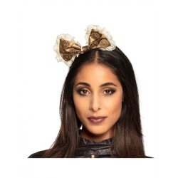 SERRE-TETE NOEUD DENTELLE STEAMPUNK 