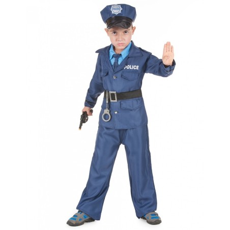 DEGUISEMENT POLICIER BLEU TAILLE 4-6 ANS