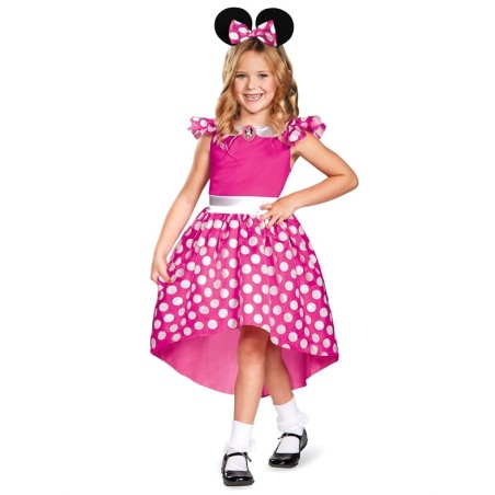 DEGUISEMENT FILLE MINNIE ROSE TAILLE 5-6 ANS 