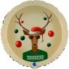 BALLON METALLIQUE 46CM RENNE DE NOEL 