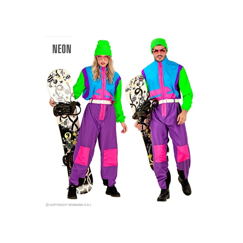 DEGUISEMENT COMBINAISON DE SKI FLUO TAILLE XL