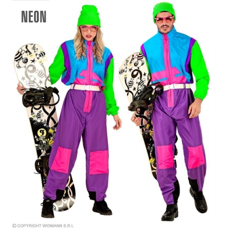 DEGUISEMENT COMBINAISON DE SKI FLUO TAILLE L