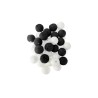 MIX 100 BOULES PAPIERS NOIR ET BLANC  MIX 100 BOULES PAPIERS NOIR ET BLANC