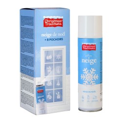 BOMBE DE SPRAY NEIGE AVEC DES POCHOIRS 