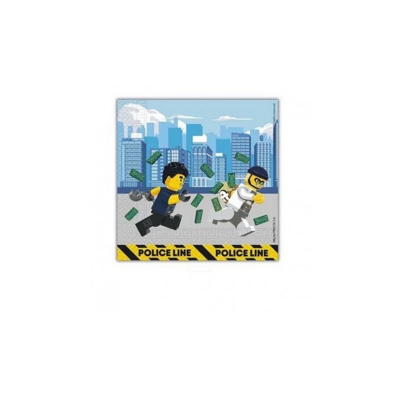 20 SERVIETTES LEGO CITY 33 X 33 CM