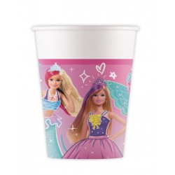 8 GOBELETS EN PAPIER BARBIE 200 ML