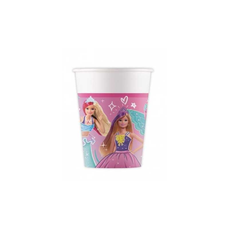 8 GOBELETS EN PAPIER BARBIE 200 ML